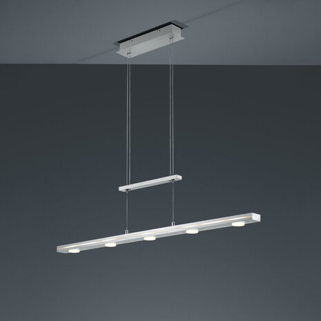 HLW LED LED Hanglamp Trion Lacy 21W - Dimbaar, Aanpasbare Kleur, Mat Nikkel