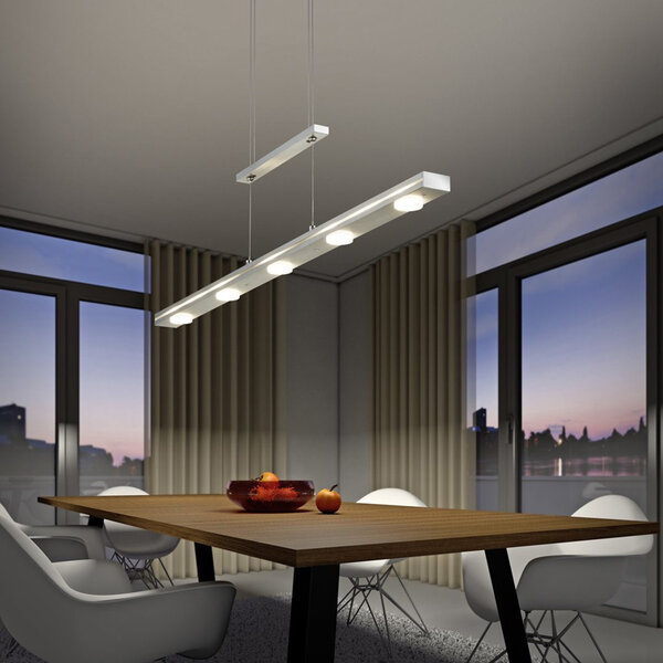 HLW LED LED Hanglamp Trion Lacy 21W - Dimbaar, Aanpasbare Kleur, Mat Nikkel