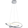 HLW LED Dimbare LED Hanglamp 27.5W Warm Wit - Mat Nikkel Aluminium Design
