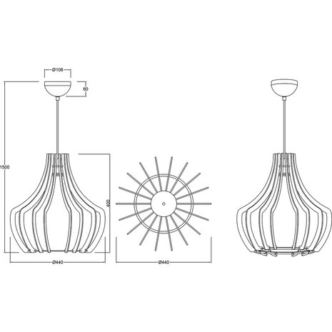 HLW LED LED Hanglamp Hout Trion Wody - Verstelbare E27 LED Lamp, Mat Lichtbruin HLW LED LED Hanglamp Hout Trion Wody - Verstelbare E27 LED Lamp, Mat Lichtbruin