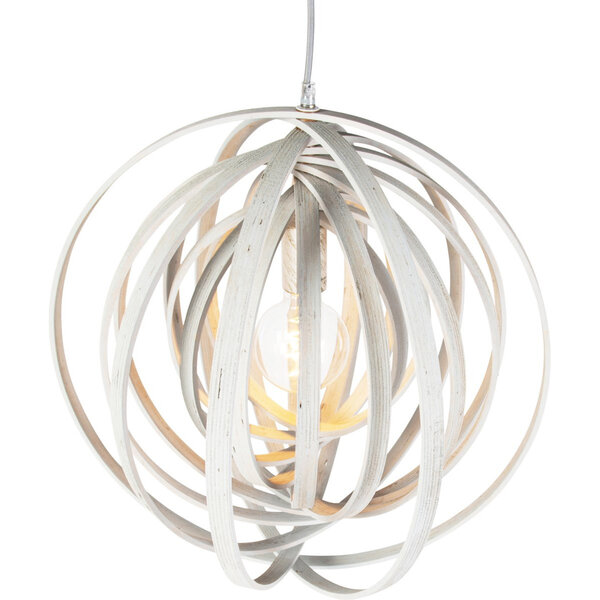 HLW LED LED Hanglamp Hout - Trion Bola Rond Design met E27 Fitting en Mat Lichtbruin HLW LED LED Hanglamp Hout - Trion Bola Rond Design met E27 Fitting en Mat Lichtbruin