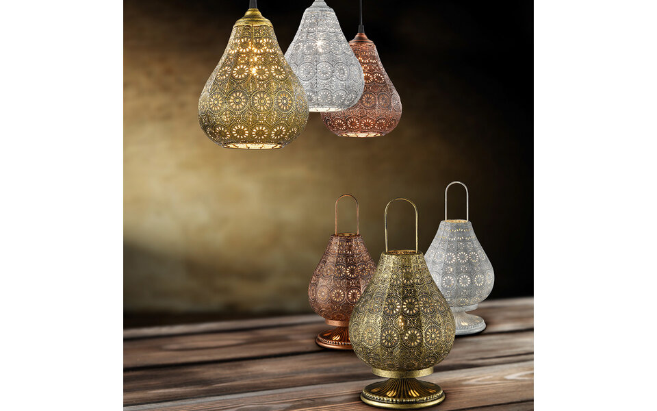 HLW LED Bronzen LED Hanglamp Trion Jesma - Ronde LED lamp met E14 fitting, Mat Brons