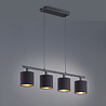 HLW LED LED Hanglamp Trion Torry - Mat Zwarte LED Hanglamp met Aluminium & 4 E14 Fittingen HLW LED LED Hanglamp Trion Torry - Mat Zwarte LED Hanglamp met Aluminium & 4 E14 Fittingen