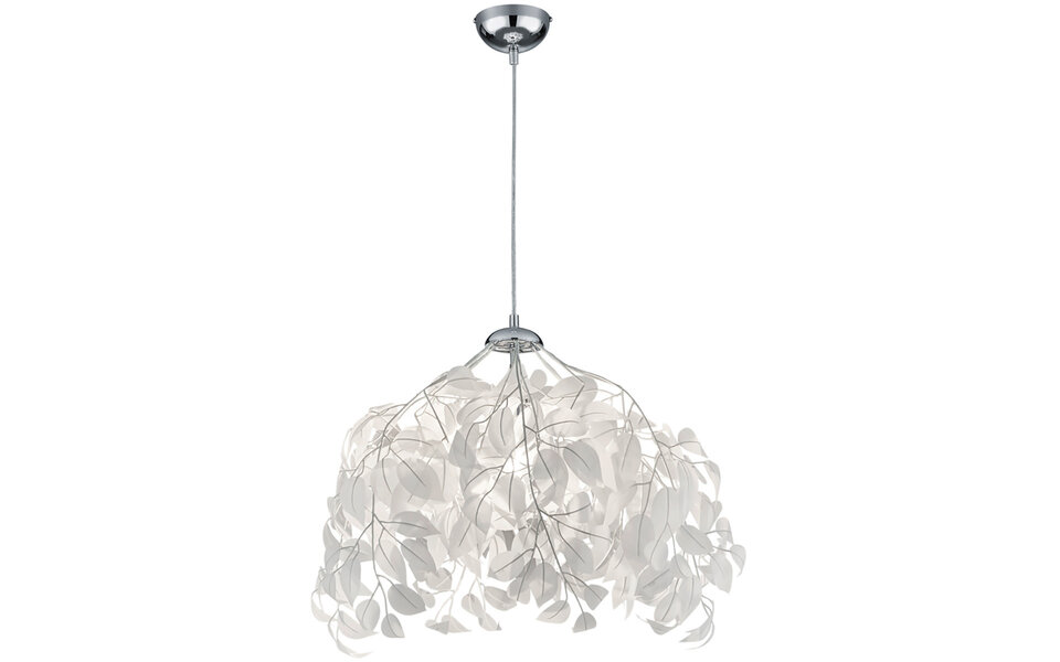 HLW LED LED Hanglamp Trion Lovy – Rond, Glans Chroom, E27 Fitting, Verstelbaar