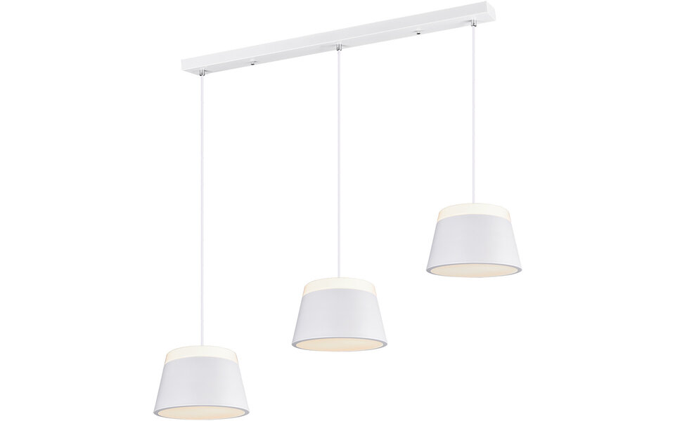 HLW LED Witte LED Hanglamp Trion Barnaness - 6-lichts, Mat Wit Aluminium, E14
