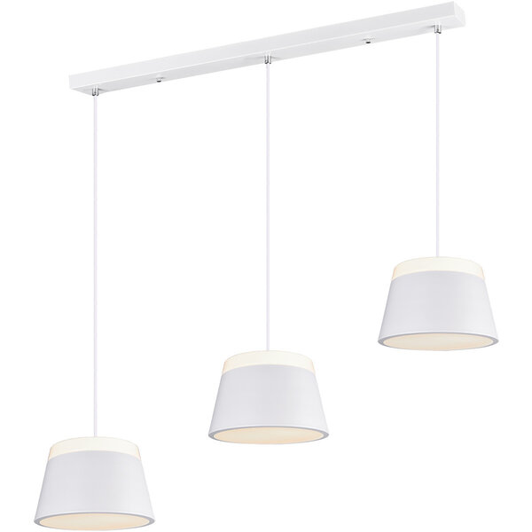 HLW LED Witte LED Hanglamp Trion Barnaness - 6-lichts, Mat Wit Aluminium, E14