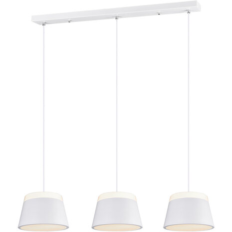 HLW LED Witte LED Hanglamp Trion Barnaness - 6-lichts, Mat Wit Aluminium, E14
