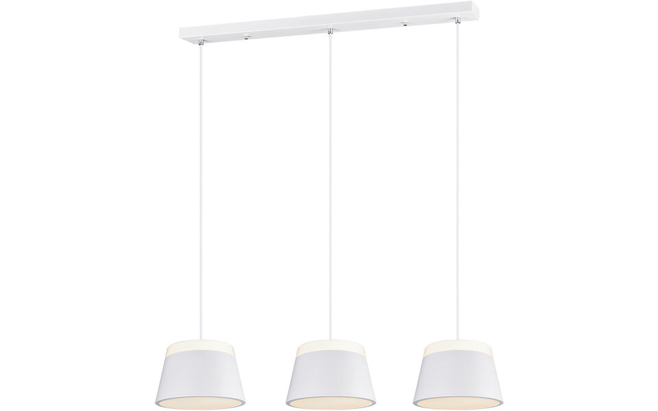 HLW LED Witte LED Hanglamp Trion Barnaness - 6-lichts, Mat Wit Aluminium, E14