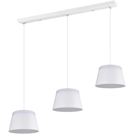 HLW LED Witte LED Hanglamp Trion Barnaness - 6-lichts, Mat Wit Aluminium, E14