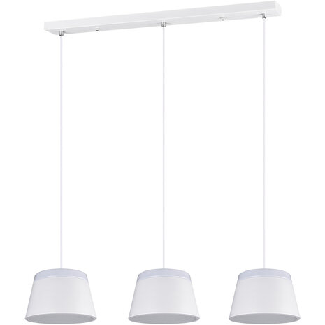 HLW LED Witte LED Hanglamp Trion Barnaness - 6-lichts, Mat Wit Aluminium, E14