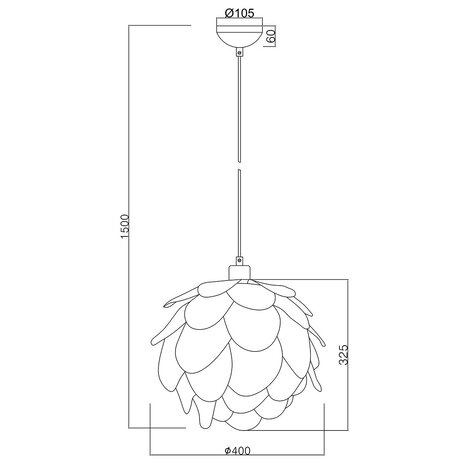 HLW LED LED Hanglamp Trion Klova - Mat Chroom Aluminium met E27 Fitting HLW LED LED Hanglamp Trion Klova - Mat Chroom Aluminium met E27 Fitting