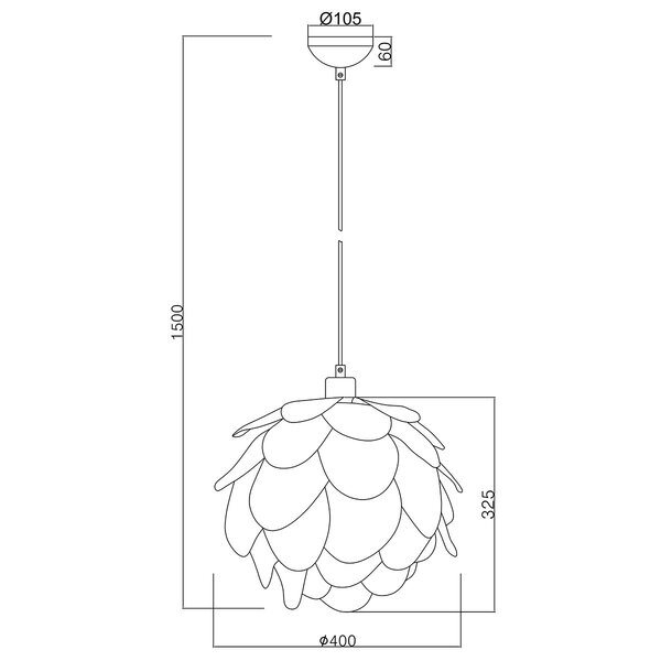 HLW LED LED Hanglamp Trion Klova - Mat Chroom Aluminium met E27 Fitting HLW LED LED Hanglamp Trion Klova - Mat Chroom Aluminium met E27 Fitting