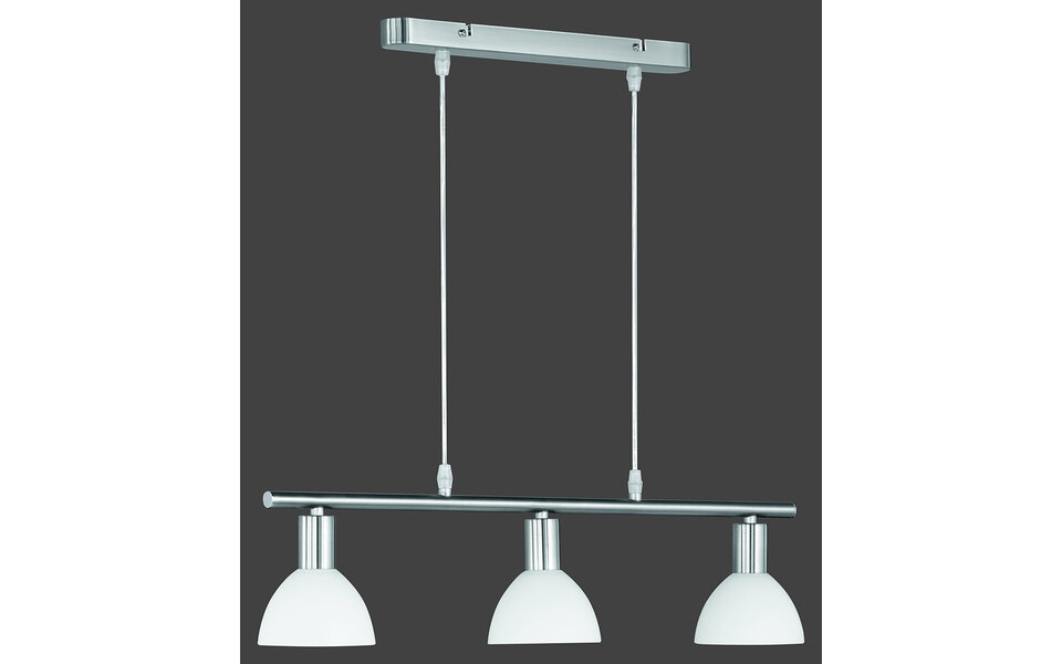 HLW LED LED Hanglamp Trion Dolina - 3-lichts Rond Mat Nikkel Aluminium E14
