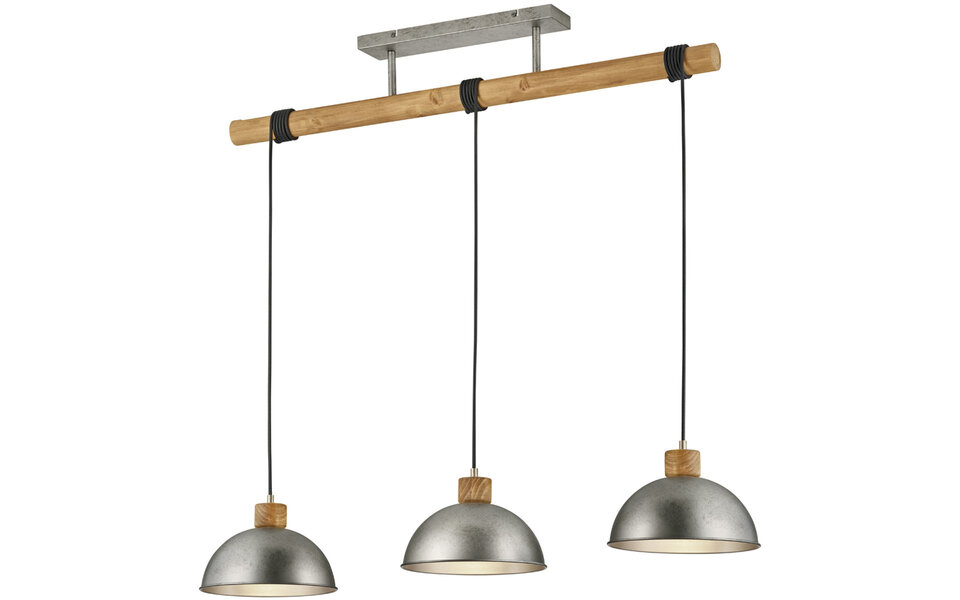 HLW LED LED Hanglamp Trion Delvira - 3-lichts Rond Antiek Nikkel Aluminium