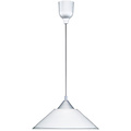 Stoffen LED Hanglamp Trion Dikon - Witte LED Hanglamp met E27 Fitting, Rond Design