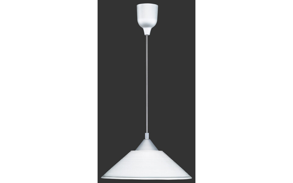HLW LED Stoffen LED Hanglamp Trion Dikon - Witte LED Hanglamp met E27 Fitting, Rond Design