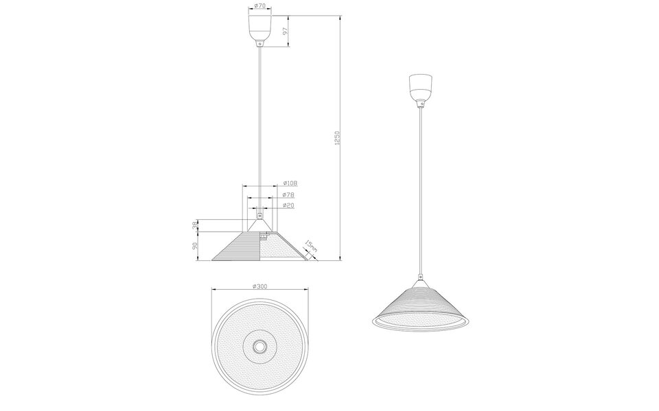 HLW LED Stoffen LED Hanglamp Trion Dikon - Witte LED Hanglamp met E27 Fitting, Rond Design