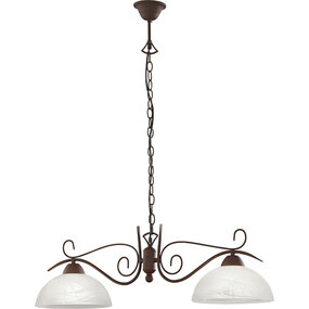 LED Hanglamp Trion Kantra - Roestkleurige 2-lichts LED lamp LED Hanglamp Trion Kantra - Roestkleurige 2-lichts LED lamp