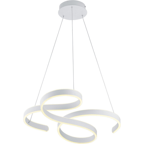 HLW LED Dimbare LED Hanglamp 52W - Warm Wit 3000K - Mat Wit Aluminium - Rond