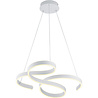 HLW LED Dimbare LED Hanglamp 52W - Warm Wit 3000K - Mat Wit Aluminium - Rond