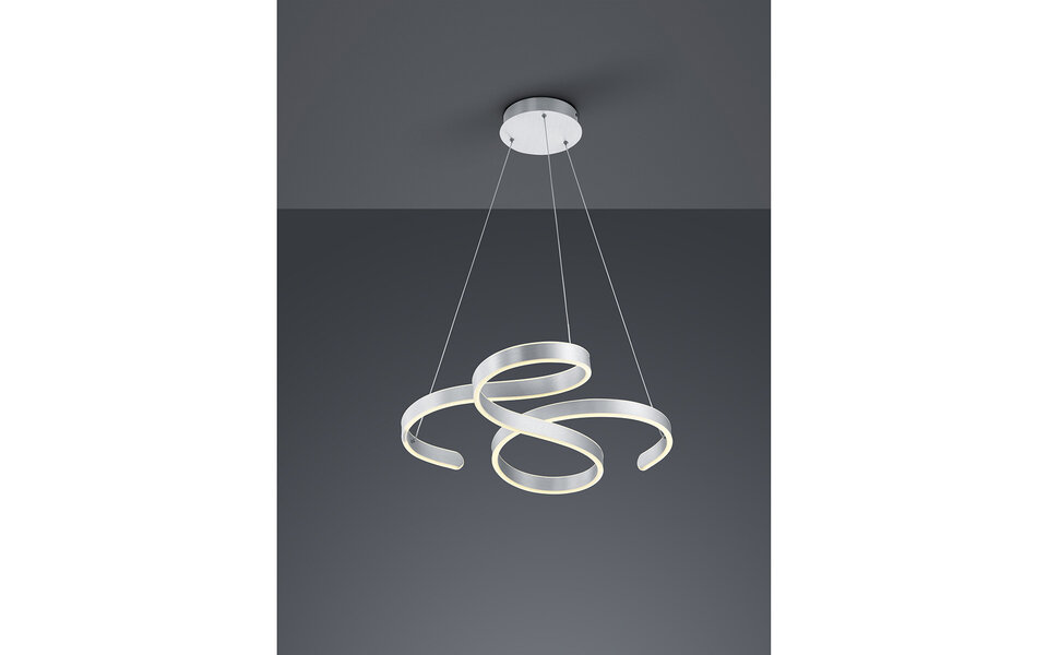 HLW LED LED Hanglamp 52W - Dimbare, Warm Witte LED Hanglamp in Mat Grijs Aluminium