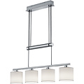 LED Hanglamp Trion Gorino - Mat Wit, 4-lichts met E14 Fittingen, Verstelbaar