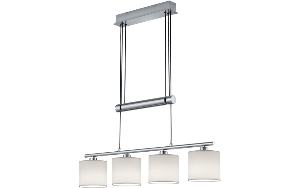 HLW LED LED Hanglamp Trion Gorino - Mat Wit, 4-lichts met E14 Fittingen, Verstelbaar