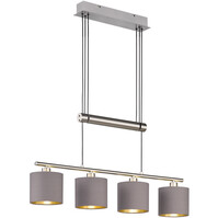 LED Hanglamp Trion Gorino - 4-lichts, Mat Bruin Aluminium LED Hanglamp Trion Gorino - 4-lichts, Mat Bruin Aluminium