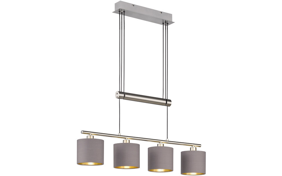 HLW LED LED Hanglamp Trion Gorino - 4-lichts, Mat Bruin Aluminium met E14 fittingen HLW LED LED Hanglamp Trion Gorino - 4-lichts, Mat Bruin Aluminium met E14 fittingen