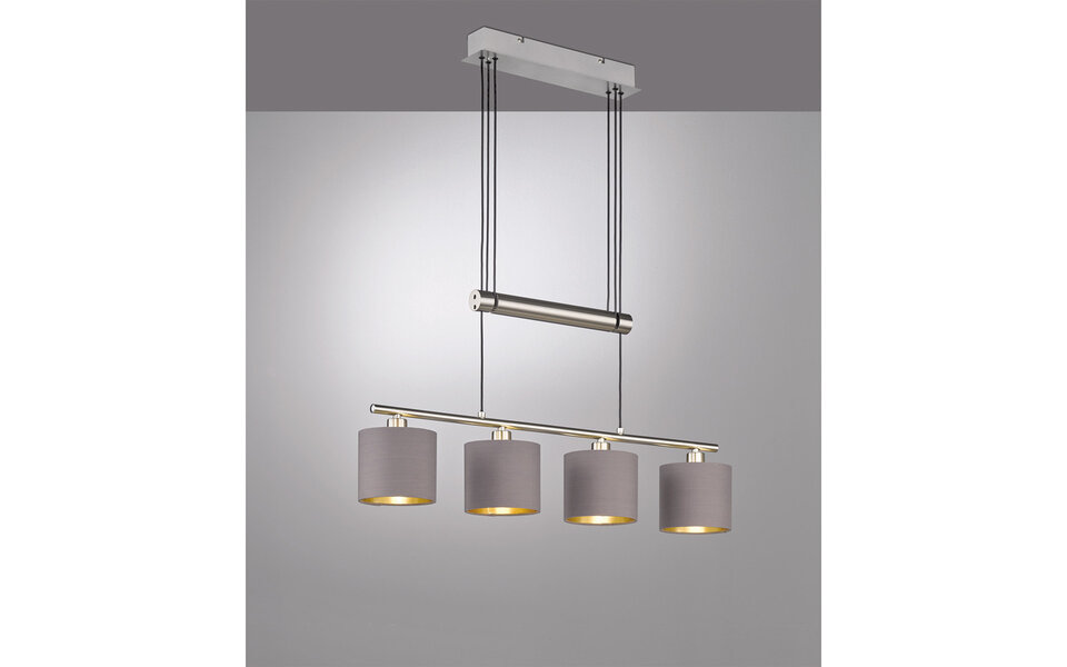 HLW LED LED Hanglamp Trion Gorino - 4-lichts, Mat Bruin Aluminium met E14 fittingen HLW LED LED Hanglamp Trion Gorino - 4-lichts, Mat Bruin Aluminium met E14 fittingen