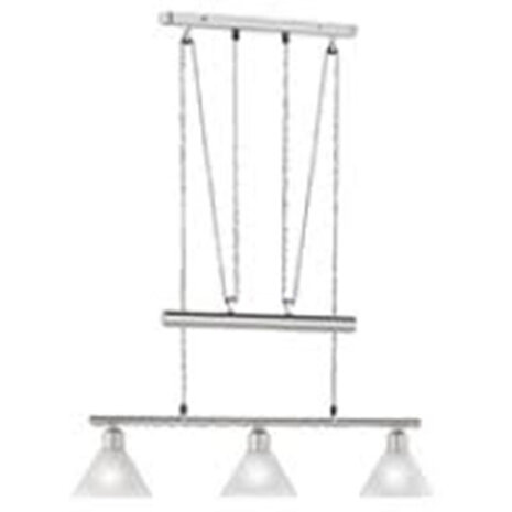 LED Hanglamp Trion Stomun - 3-Lichts Rechthoek Mat Nikkel Aluminium