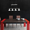 HLW LED LED Hanglamp Trion Stomun - 4-lichts aluminium hangverlichting met mat nikkel