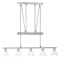 LED Hanglamp 5-lichts Mat Nikkel - Trion Stomun E14 Fitting