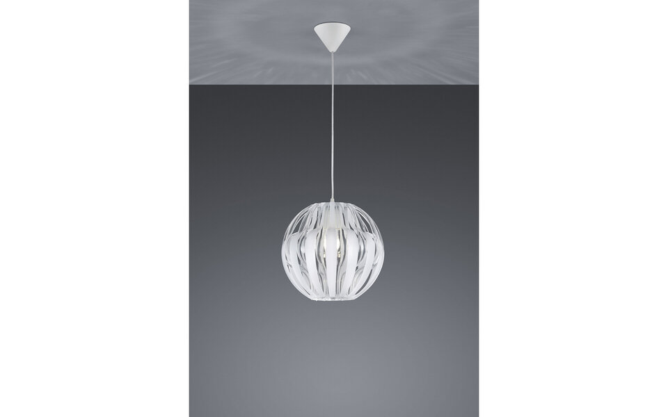 HLW LED Stoffen LED Hanglamp Trion Pumon XL - Witte LED Hanglamp met E27 Fitting