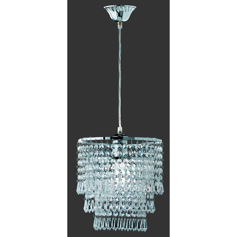 HLW LED LED Hanglamp Trion Oranta - Rond, Mat Chroom, E27 Fitting, 1-lichts