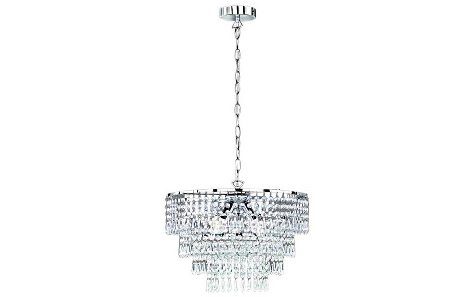 HLW LED LED Hanglamp Trion Oranta - 3-lichts LED lamp met mat chroom & E14 fitting HLW LED LED Hanglamp Trion Oranta - 3-lichts LED lamp met mat chroom & E14 fitting