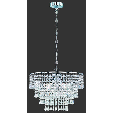 HLW LED LED Hanglamp Trion Oranta - 3-lichts LED lamp met mat chroom & E14 fitting