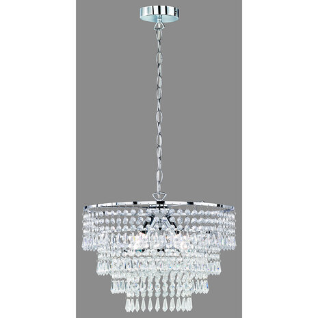 HLW LED LED Hanglamp Trion Oranta - 3-lichts LED lamp met mat chroom & E14 fitting