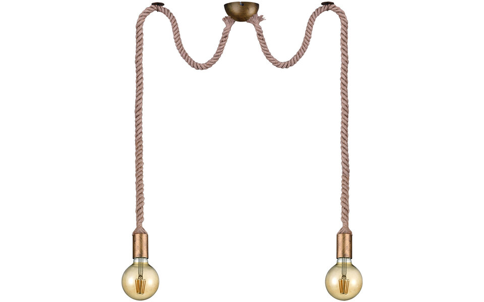 HLW LED Bronzen LED Hanglamp - Stijlvolle aluminium LED lamp met dubbele E27 fitting