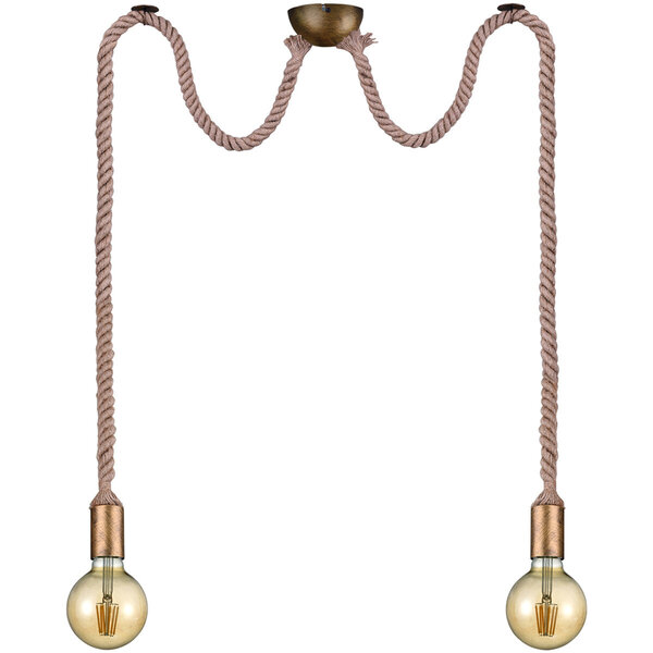 HLW LED Bronzen LED Hanglamp - Stijlvolle aluminium LED lamp met dubbele E27 fitting HLW LED Bronzen LED Hanglamp - Stijlvolle aluminium LED lamp met dubbele E27 fitting