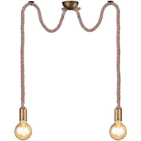 HLW LED Bronzen LED Hanglamp - Stijlvolle aluminium LED lamp met dubbele E27 fitting HLW LED Bronzen LED Hanglamp - Stijlvolle aluminium LED lamp met dubbele E27 fitting