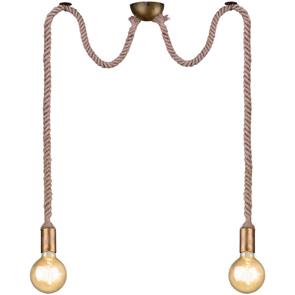 HLW LED Bronzen LED Hanglamp - Stijlvolle aluminium LED lamp met dubbele E27 fitting HLW LED Bronzen LED Hanglamp - Stijlvolle aluminium LED lamp met dubbele E27 fitting