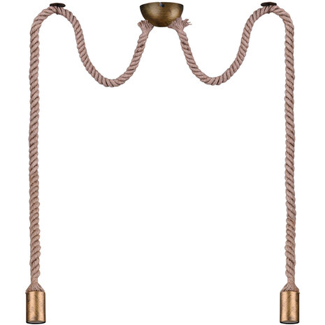 HLW LED Bronzen LED Hanglamp - Stijlvolle aluminium LED lamp met dubbele E27 fitting HLW LED Bronzen LED Hanglamp - Stijlvolle aluminium LED lamp met dubbele E27 fitting