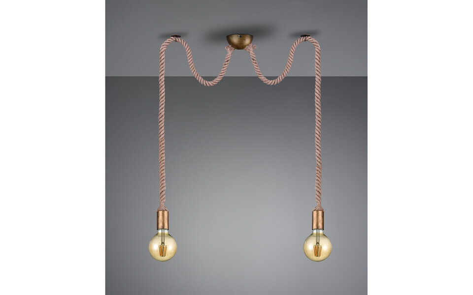 HLW LED Bronzen LED Hanglamp - Stijlvolle aluminium LED lamp met dubbele E27 fitting