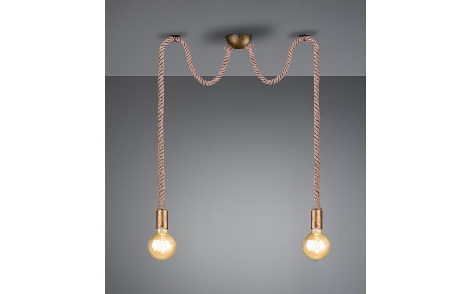 HLW LED Bronzen LED Hanglamp - Stijlvolle aluminium LED lamp met dubbele E27 fitting