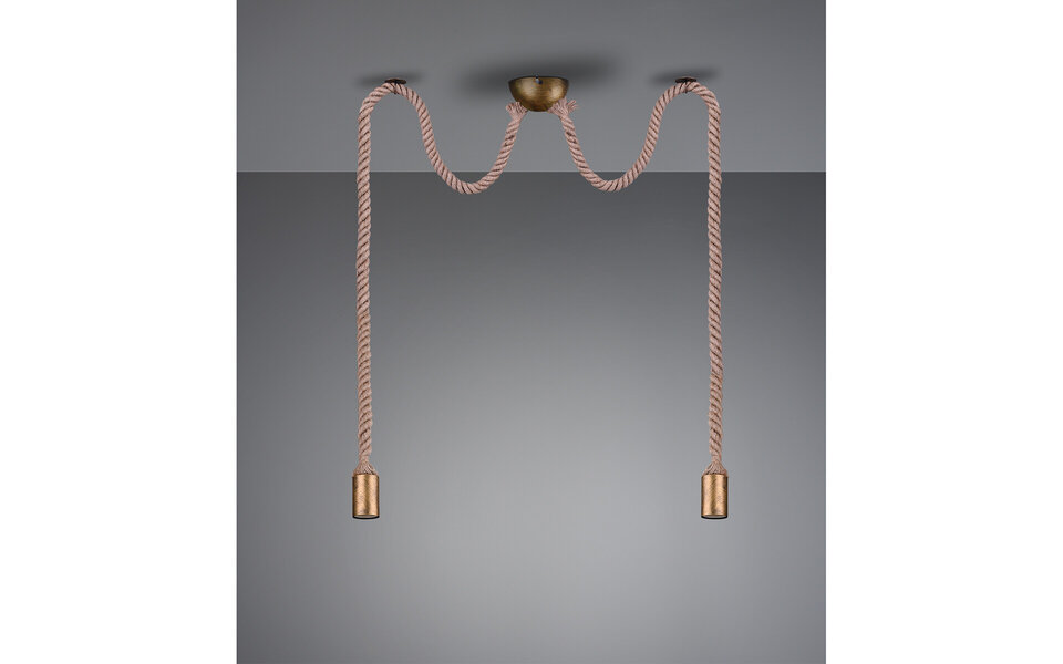 HLW LED Bronzen LED Hanglamp - Stijlvolle aluminium LED lamp met dubbele E27 fitting