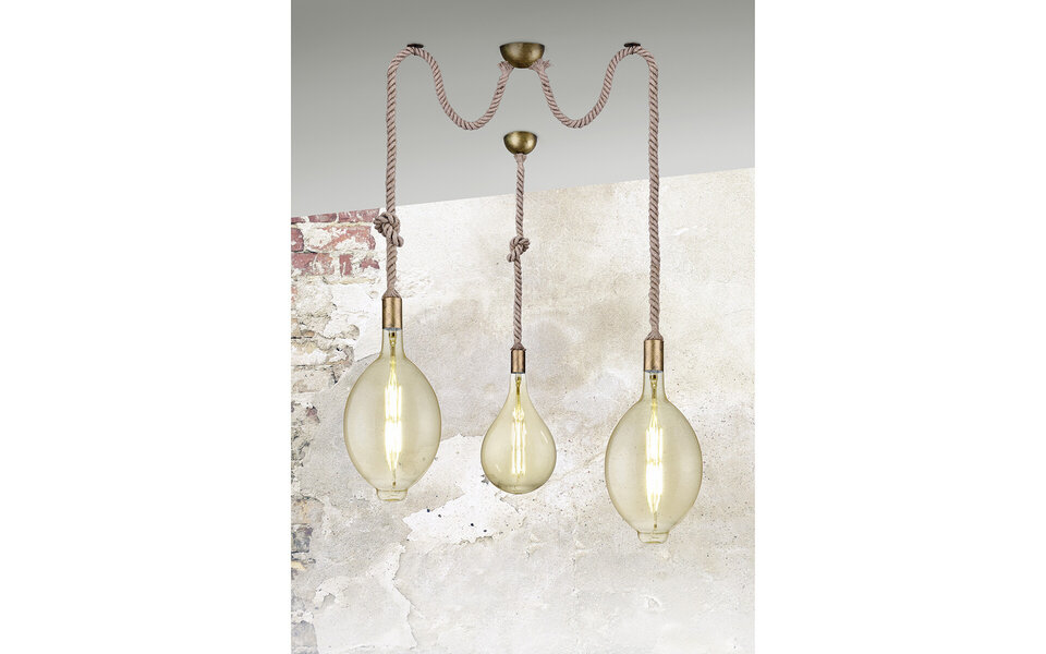 HLW LED Bronzen LED Hanglamp - Stijlvolle aluminium LED lamp met dubbele E27 fitting