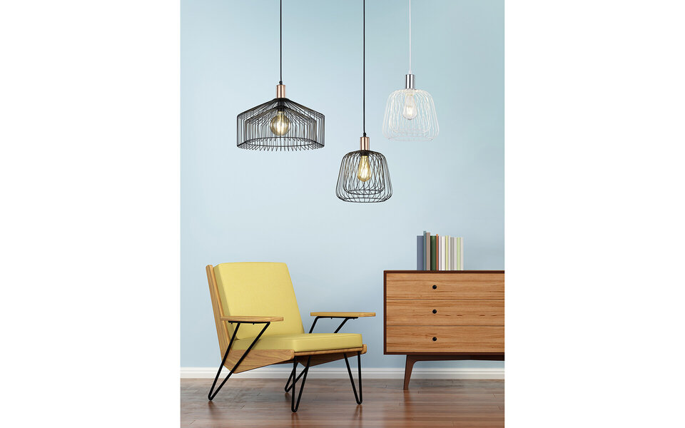 HLW LED Zwarte LED Hanglamp Trion Simon - Modern Design met E27 Fitting