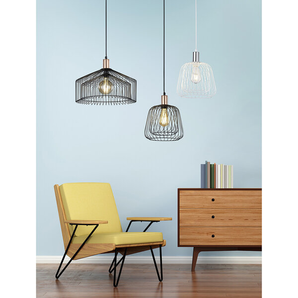 HLW LED Zwarte LED Hanglamp Trion Simon - Modern Design met E27 Fitting