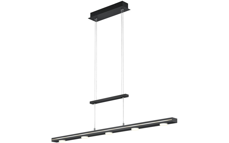 HLW LED LED Hanglamp Trion Lacy 21W - Dimbaar, Mat Zwart & Aanpasbare Kleur